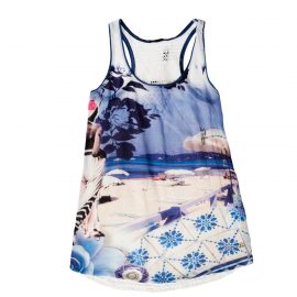 Patterned Sleeveless T-Shirt